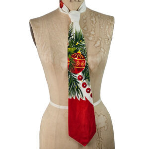 Vintage Christmas men's necktie pine ornament